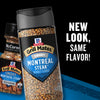 Two bottles of McCormick Grill Mates Smoky Montreal Steak seasoning are shown with the text New Look Same Flavor!