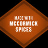 A badge that says Made with McCormick Spices.