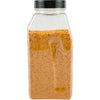A glass jar filled with a blend of spices.