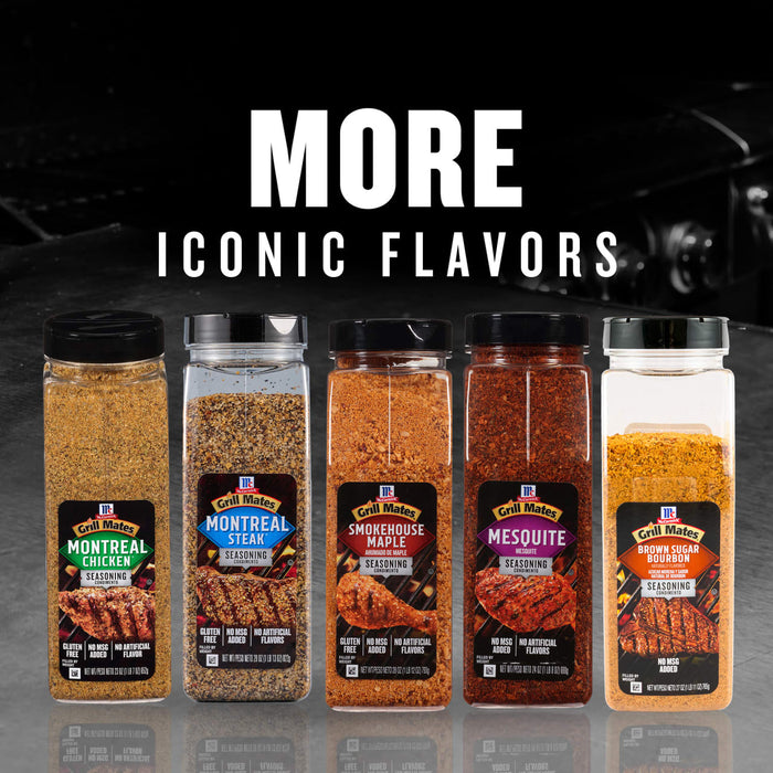 A collection of Meat Church seasonings with the text More Iconic Flavors above them.