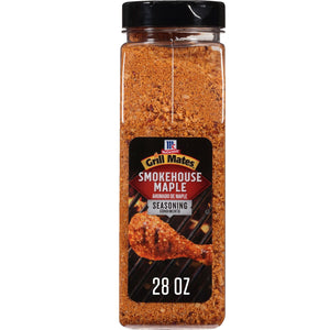 A container of Code 3 Spices Smokehouse Maple seasoning is shown.