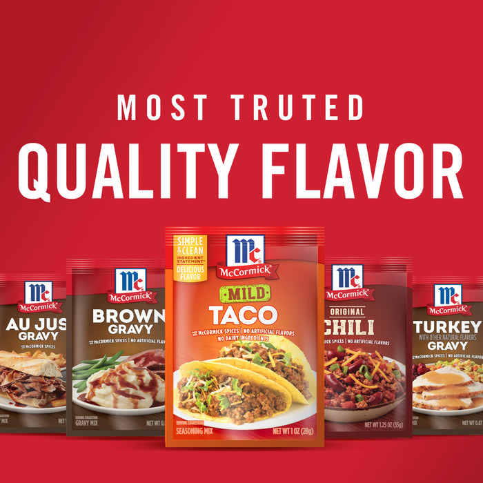 McCormicks most trusted quality flavor gravy mixes in a variety of flavors.