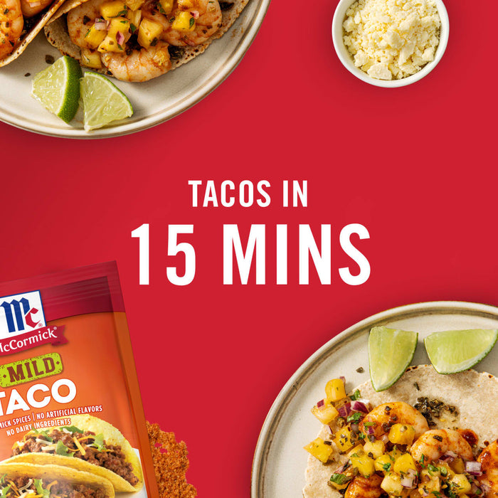 McCormick® Mild Taco Seasoning Mix, 1 oz (6-Pack)