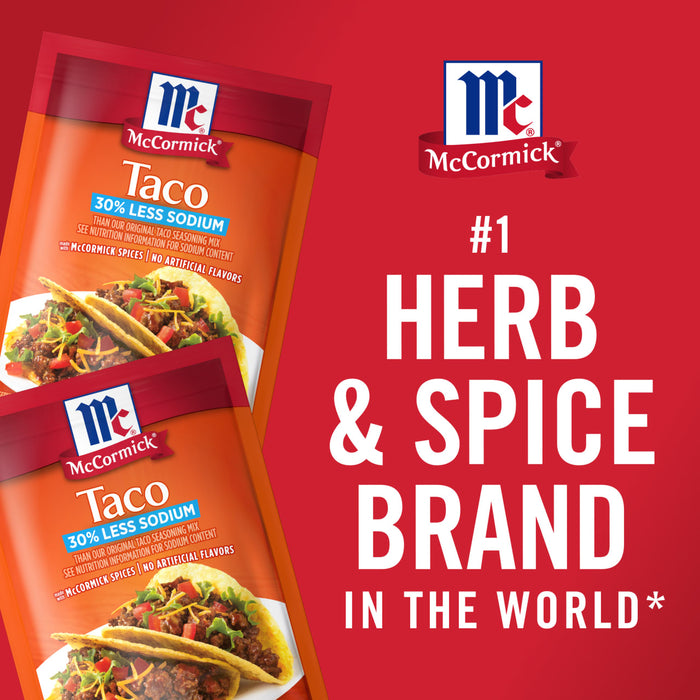 McCormick® 30% Less Sodium Taco Seasoning Mix, 1 oz (6-Pack)