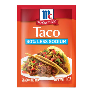 McCormick® 30% Less Sodium Taco Seasoning Mix, 1 oz (6-Pack)