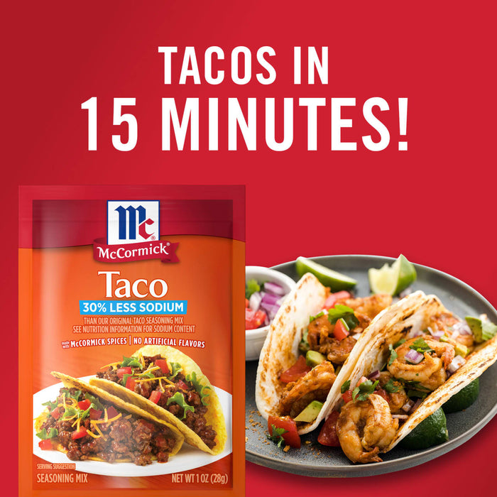 McCormick® 30% Less Sodium Taco Seasoning Mix, 1 oz (6-Pack)