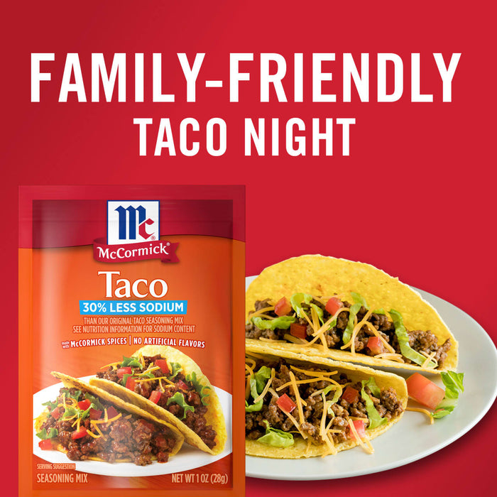 McCormick® 30% Less Sodium Taco Seasoning Mix, 1 oz (6-Pack)