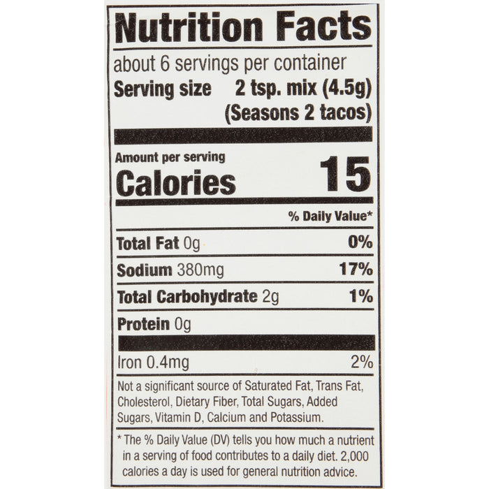 McCormick® Hot Taco Seasoning Mix, 1 oz (6-Pack)