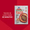 An advertisement shows a package of Mccormick Organics Regular Taco Seasoning Mix 1 Oz next to the text Tacos in less than 20 minutes, suggesting a quick and easy meal.