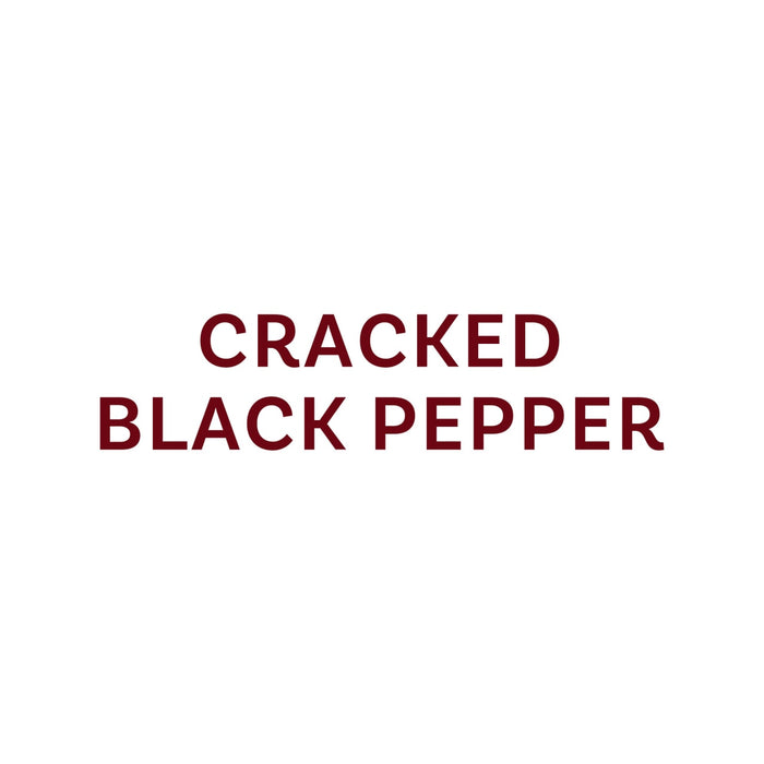Text reads Cracked Black Pepper.