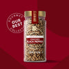 A jar of Herbie &amp; Co Cracked Black Pepper, part of the Gourmet Our Best Collection.