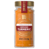 A jar of McCormick Gourmet Organic Ground Turmeric is displayed.
