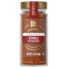 A jar of McCormick Gourmet Organic Chili Powder.