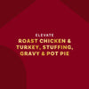 Elevate offers roast chicken and turkey, stuffing, gravy, and pot pie.