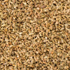 A close-up view of a pile of dried anise seeds, showcasing their distinctive shape and texture.
