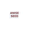 The image displays the text Anise Seed in a reddish-brown font.