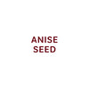 The image displays the text Anise Seed in a reddish-brown font.