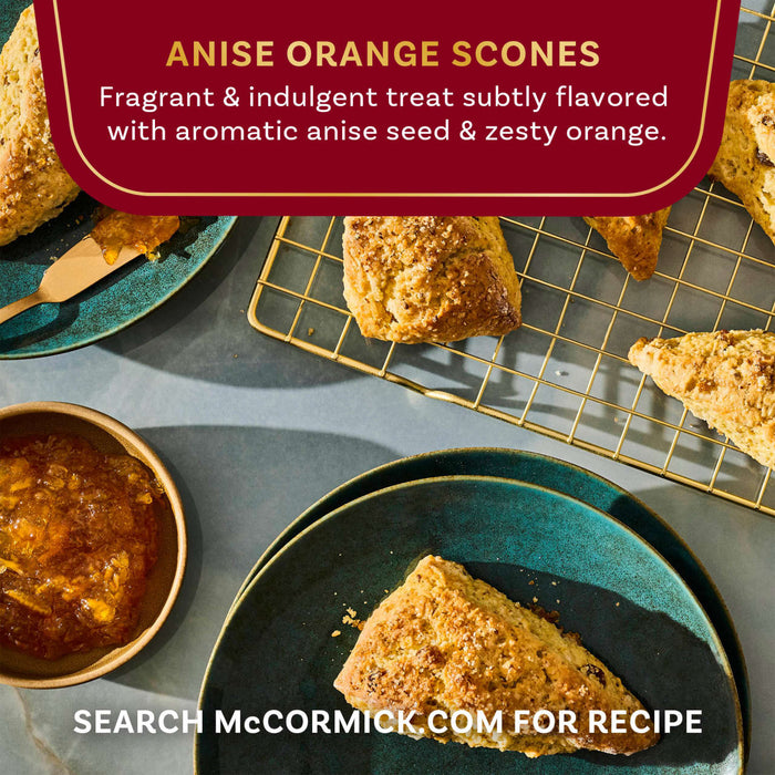 McCormick's Anise Orange Scones are a fragrant and indulgent treat subtly flavored with aromatic anise seed and zesty orange.