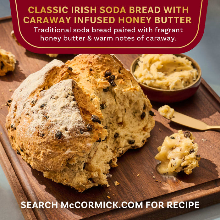 This is an image of McCormick's Classic Irish Soda Bread with Caraway Infused Honey Butter.