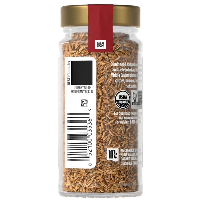 A jar of McCormick Organic Minced Onion with a gold lid and a red label.