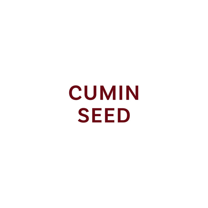 The text CUMIN SEED is displayed in a maroon font.