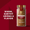 McCormick Gourmet Cumin Seed is shown in a glass jar with a red label, highlighting its warm, earthy aroma and flavor.