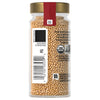 A jar of McCormick Organic Yellow Mustard Seed is shown with its label and barcode.