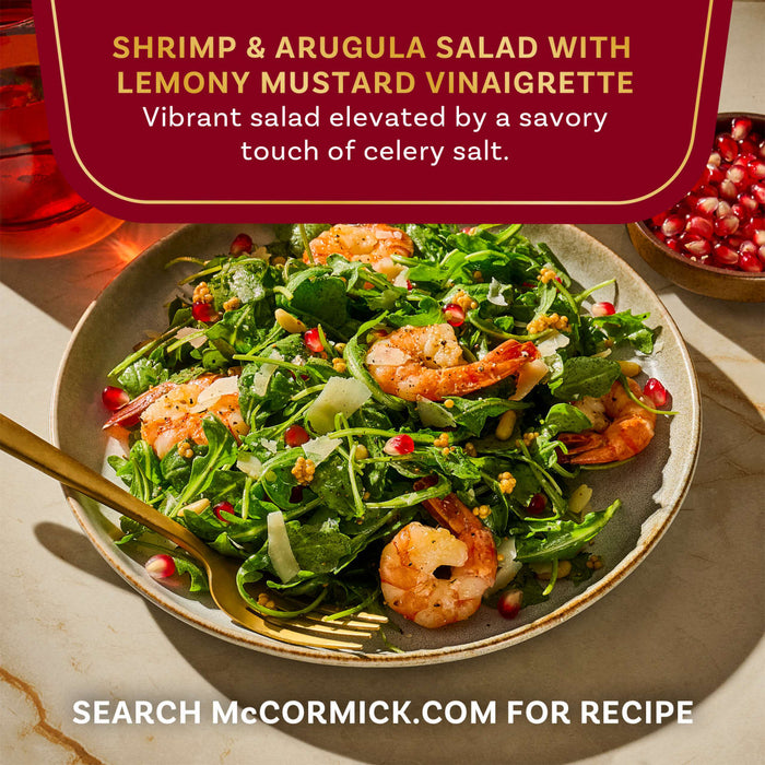 This is an image of a Shrimp and Arugula Salad with Lemony Mustard Vinaigrette by McCormick.