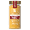 A jar of McCormick Gourmet Organic Hot Madras Curry Powder.