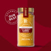 McCormick Gourmet Curry Powder in a glass jar, part of the Our Best Collection.