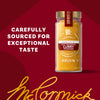 McCormick's carefully sourced turmeric is shown in a jar, emphasizing its exceptional taste.