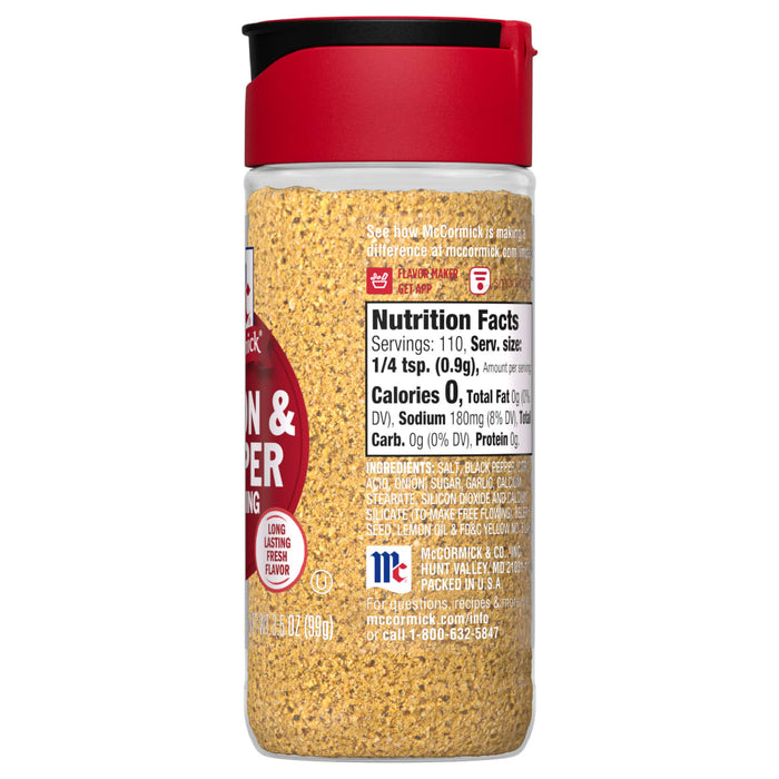 McCormick® Lemon & Pepper Seasoning, 3.5 oz