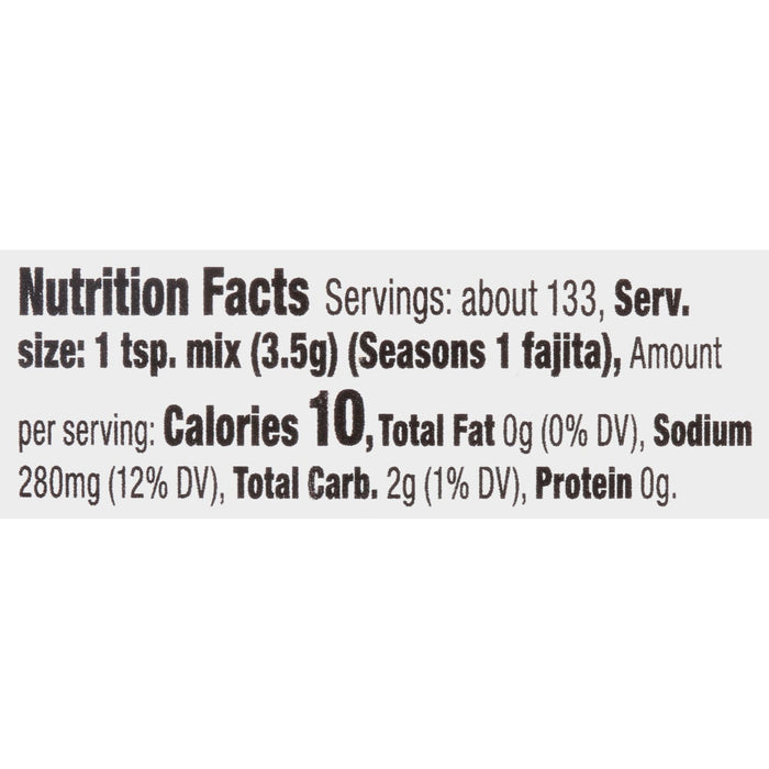 McCormick® Organics Gluten Free Fajita Seasoning Mix, 16.5 oz