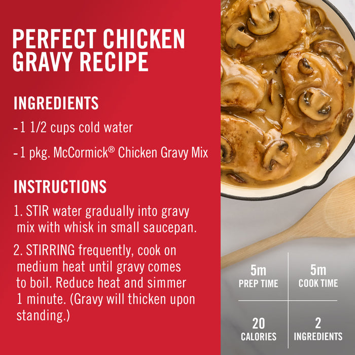 McCormick® Chicken Gravy Mix, 0.87 oz (6-Pack)