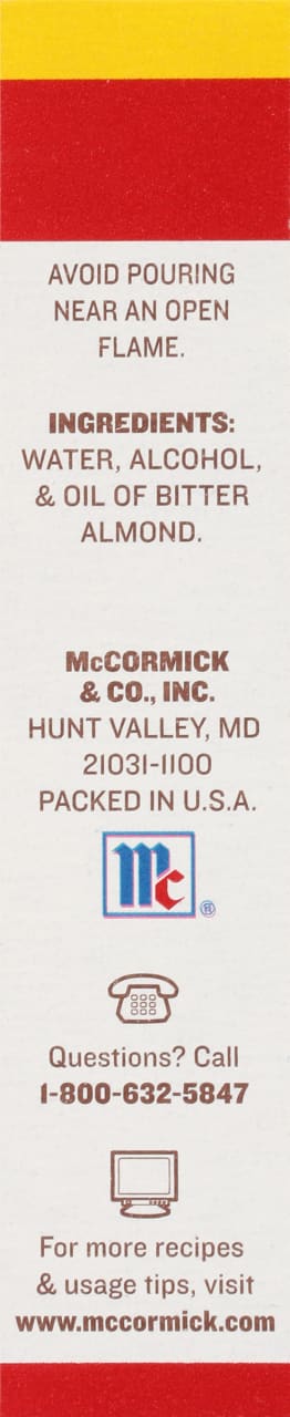 McCormick &amp; Co. Inc. product label with ingredients contact information and website.