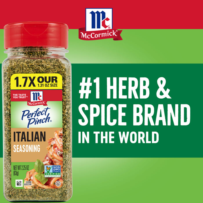 McCormick Perfect Pinch Italian Seasoning, the number one herb and spice brand in the world.
