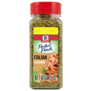 A bottle of McCormick Perfect Pinch Italian Seasoning.