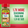 McCormick Perfect Pinch Italian Seasoning contains 1.7 times more seasoning than the 1.31 oz size.
