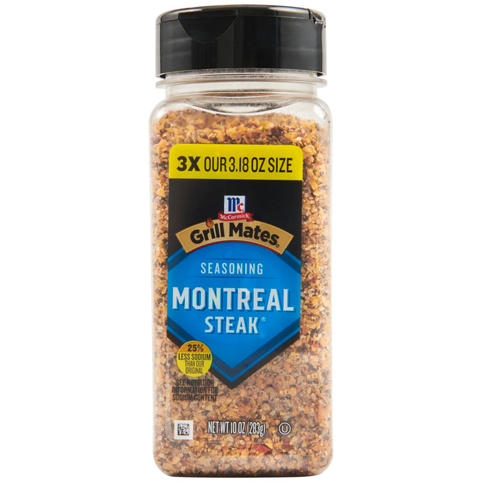 McCormick® Grill Mates® 25% Less Sodium Montreal Steak Seasoning, 10 oz