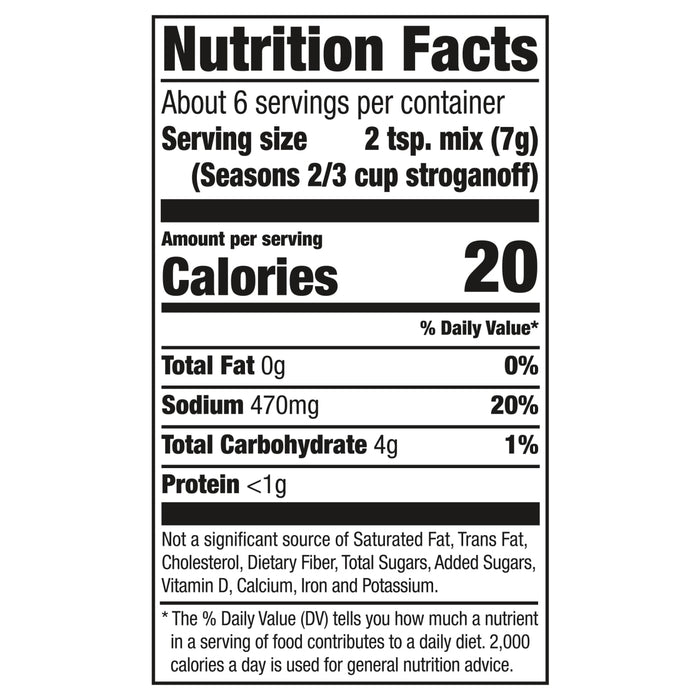 McCormick® Beef Stroganoff Sauce Seasoning Mix, 1.5 oz (6-Pack)