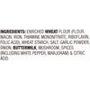 A list of ingredients for a product including enriched wheat flour buttermilk and spices.
