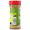A clear plastic bottle of Mccormick Garlic And Herb Pepper Seasoning Ground 4.37 Oz featuring a red flip-top lid and a green label with a barcode and Non-GMO Project Verified seal.