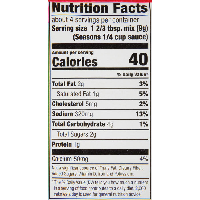 McCormick® Creamy Garlic Alfredo Sauce Mix, 1.25 oz (6-Pack)