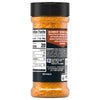 A clear plastic bottle of Mccormick Grill Mates Barbecue Seasoning Rub 6 Oz showing the nutrition facts and ingredient list including brown sugar, sea salt, and spices.