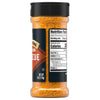 A 6 ounce bottle of Mccormick Grill Mates Barbecue Seasoning Rub 6 Oz showing the nutrition facts label and the orange spice blend inside.
