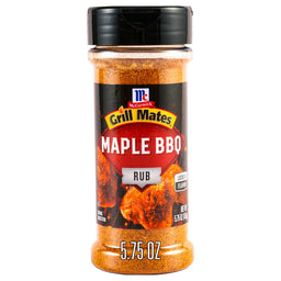A container of Grill Mates Maple BBQ Rub.