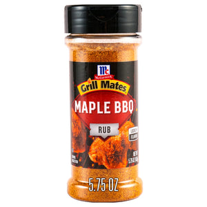 A container of Grill Mates Maple BBQ Rub.
