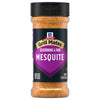 A clear plastic bottle of Mccormick Grill Mates Mesquite Seasoning Rub 4.87 Oz featuring a bold purple label and a black flip-top lid.