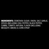A list of ingredients for Mccormick Grill Mates Mesquite Seasoning Rub 4.87 Oz includes demerara sugar, onion, salt, garlic, spices like chili pepper, black pepper, and cumin, tomato, natural flavor with mesquite smoke, and corn syrup.