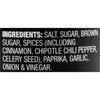 A list of ingredients for a seasoning blend including salt sugar spices and vinegar.